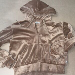 UGG Chocolate Brown Velour Jacket Womens size Xs pre owned